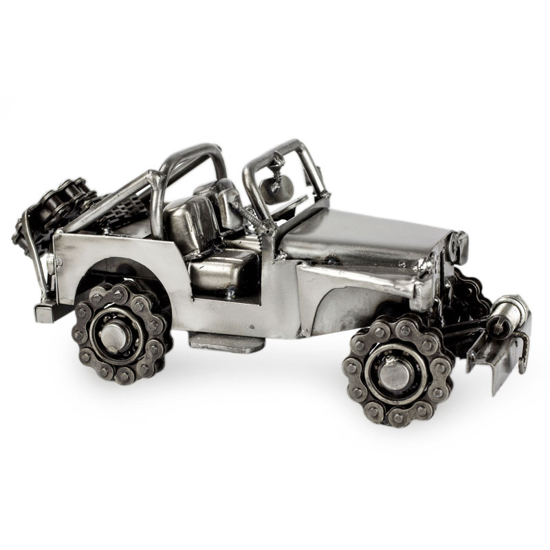 Artisan Crafted Metal Recycled Auto Parts Model Car