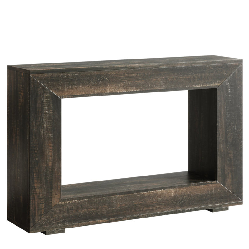 47" Farmhouse Console Table, Entryway Console Table With Storage, Industrial Hallway Accent Table In Black For Living Room, Entrance