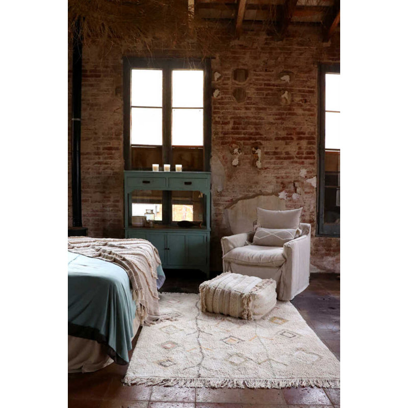 Kaarol Earth Ivory and Natural Rectangular Washable Rug
