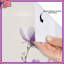 Rideaux de douche mauves à motif de fleurs mauves-609349290