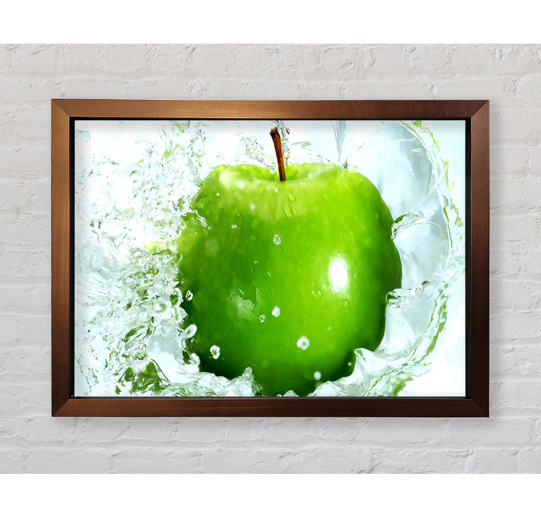 Gerahmtes Leinwandbild Fresh Green Apple