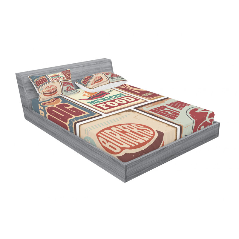 Microfiber Sheet Set, Queen Sheet Set with Fitted Sheet