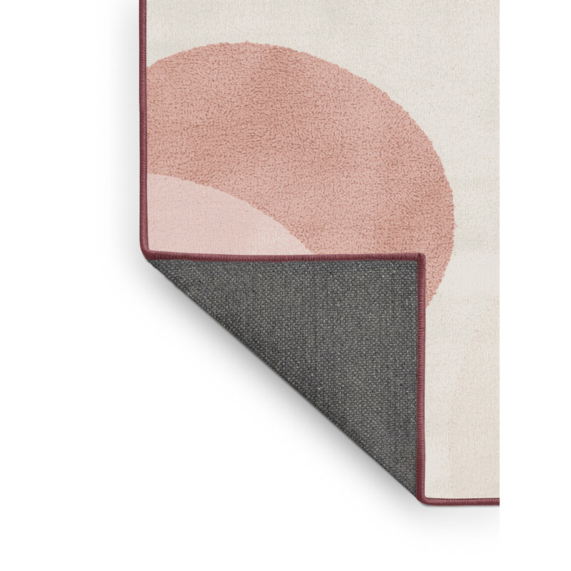 Tapis gris moelleux moelleux de Pâques à motif abstrait moderne et contemporain de Pâques, 5 x 8