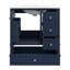 Meuble-lavabo de 30 po avec lavabo simple, armoire de salle de bain moderne avec une porte et une tablette à fermeture douce et trois tiroirs-128646975