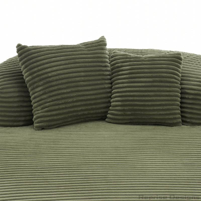 Méridienne moderne avec deux coussins, Vert