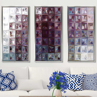 Tile Art by Mark Lawrence - 3 Piece Floater Frame Print on Canvas