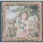 Hand-Knotted High-Quality Green and Pink Square Area Rug