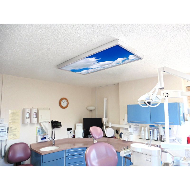 Couvre-lampes fluorescents Cloud Classroom pour plafonniers - pour luminaire 2 x 4 - par Octo Lights