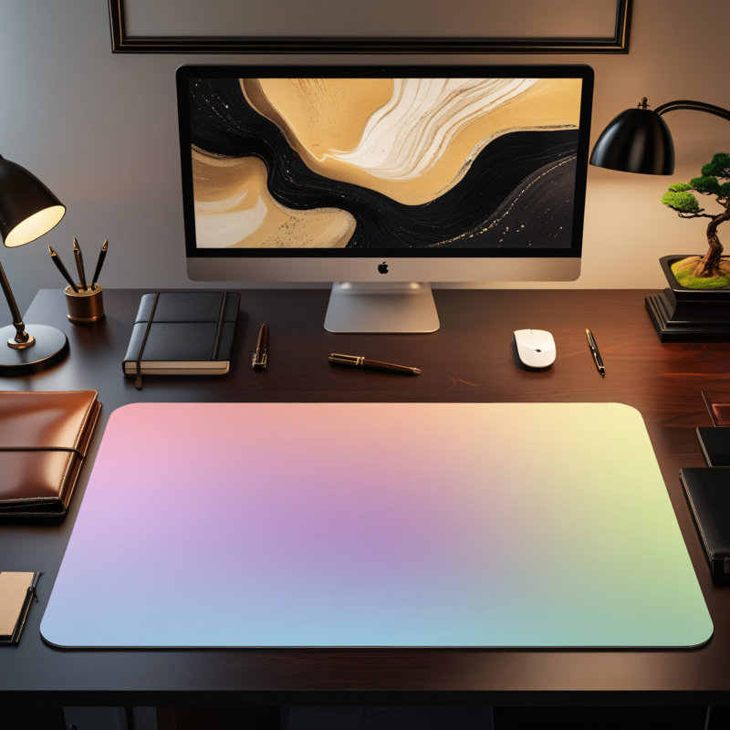 Polyester Desk Pad, 14.4x12.1