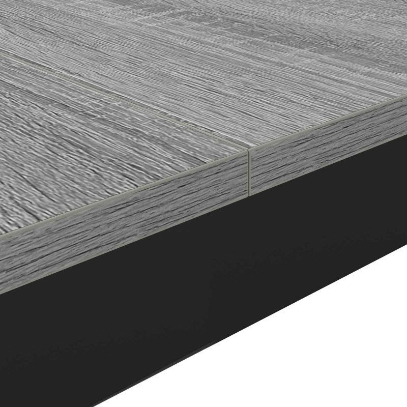 Standing Bar Table Engineered Wood, Grey, 105cmH x 180cmL x 90cmW