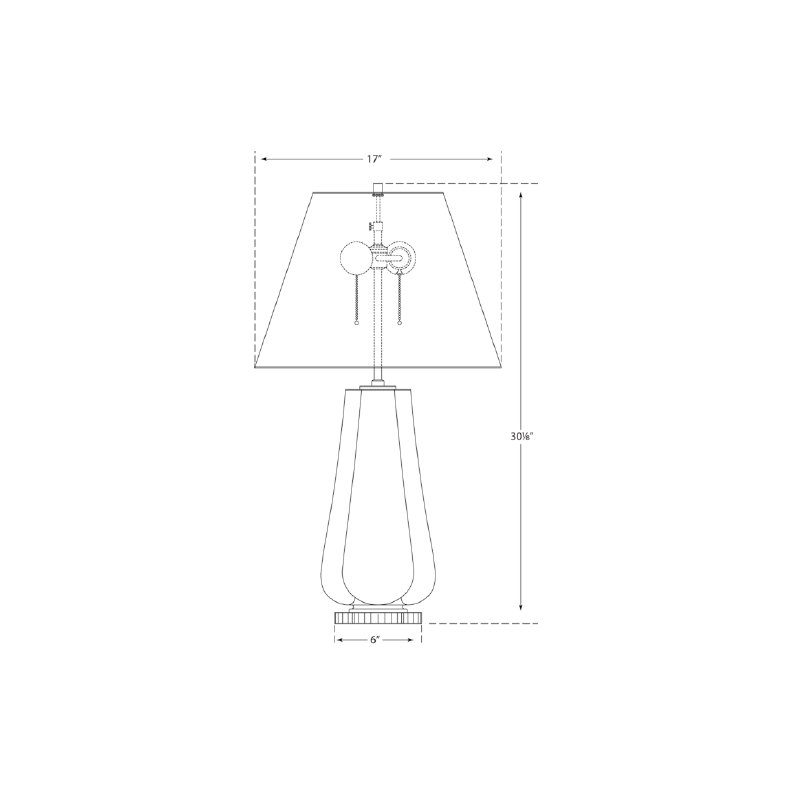 Penelope Table Lamp, Green Porcelain