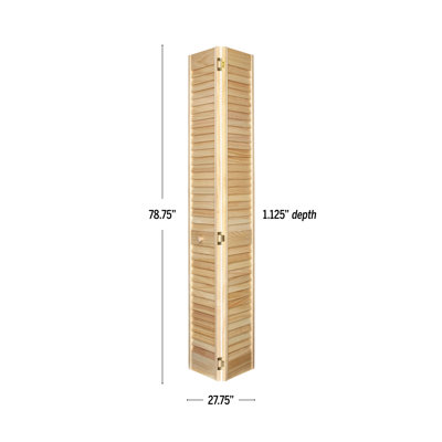 Porte pliante en deux en bois à persiennes Radiata