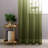 2 Panels Ombre Sheer Curtains - Faux Linen Gradient Semi Voile Grommet Top Drapes for Bedroom and Living Room Decor-968417351-968417354