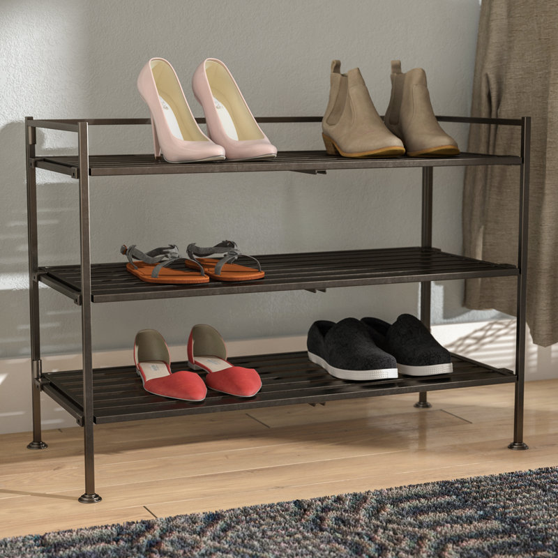 9 Pair Stackable Shoe Rack