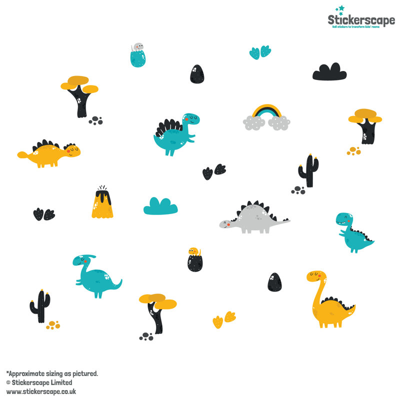 Bright Dinosaur Wall Sticker