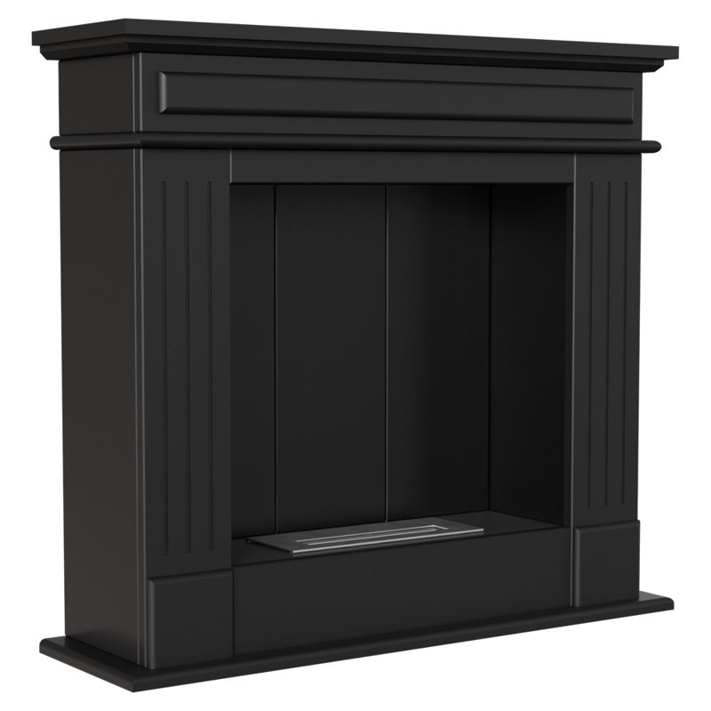 37.8'' W Bio-Ethanol Fireplace, Black