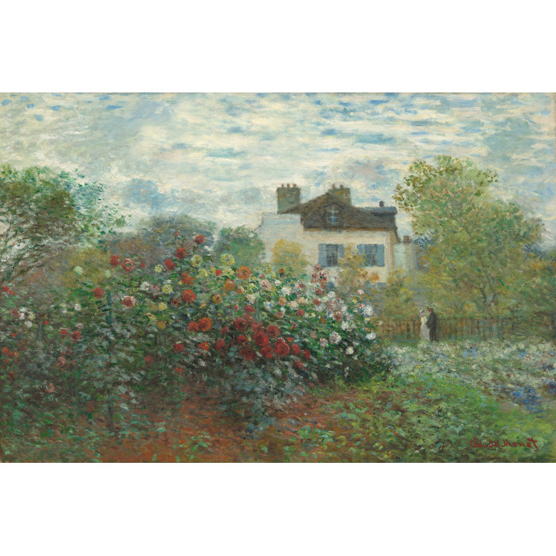 «The Artist's Garden in Argenteuil», reproduction sur toile tendue, H 40 po x l 60 po