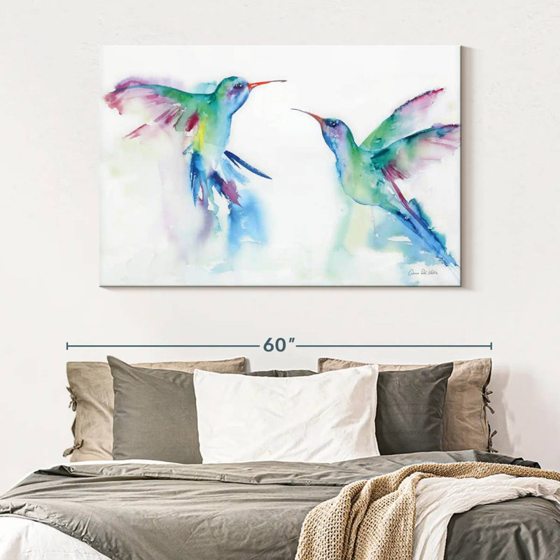 Brampt Hummingbirds I, 34" H x 51" W