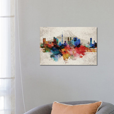 Tokyo Abstract - Wrapped Canvas Painting