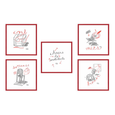 Amir "Chairs" 5-Piece Print Set by Jeff Jackson