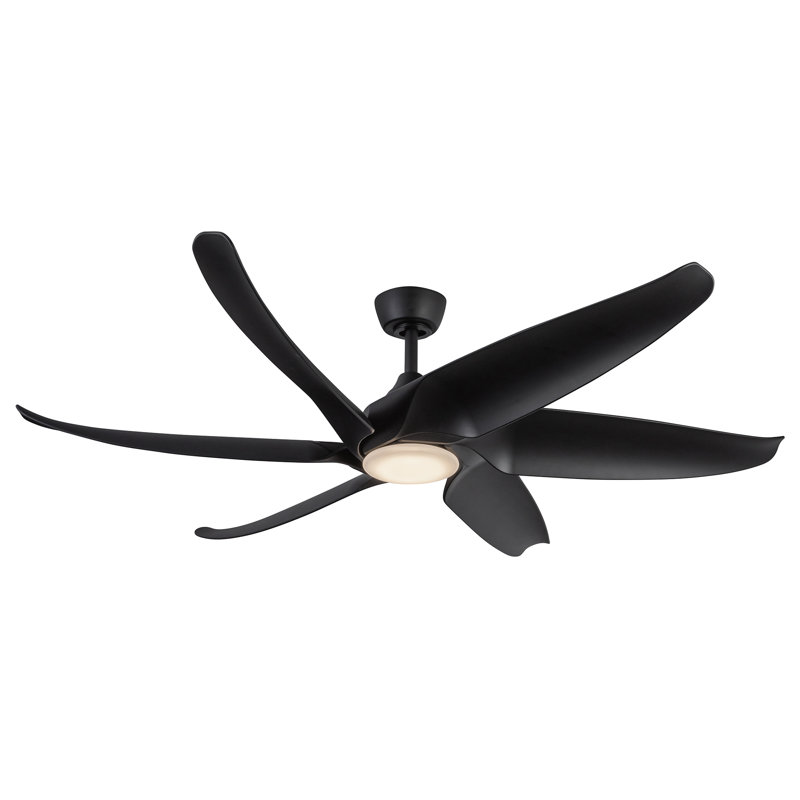 Coronado Smart LED Downrod Ceiling Fan, Matte Black