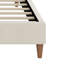 Lit plateforme tapissier moderne avec tête de lit à oreilles et pieds en bois de noyer, aucun sommier nécessaire-859315268-859315271