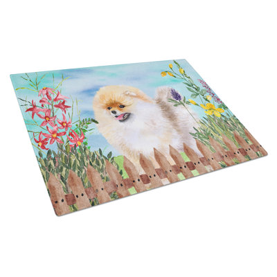 Caroline's Treasures Tempered Glass Spring Cutting Board