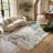 Rug Branch Sola 8' x 11' (7'10" x 10'10") Beige/Blue Disressed Abstract Indoor Area Rug, Contemporary, Medium Pile, Stain-Resistant Carpet - Living Room, Bedroom, Dining Room, and Kitchen-1256554588