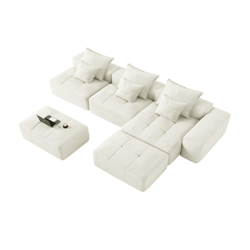 Canapé modulaire surdimensionné Boneless, Beige