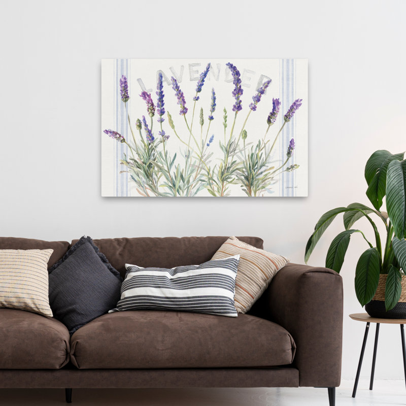 Fleurs et fleur de lavande bleue, H 32 po x l 48 po
