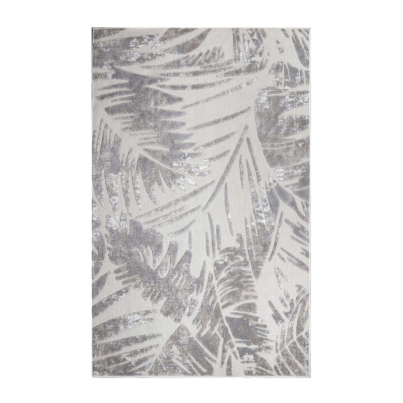 Tapis intérieur / extérieur en polypropylène Arloe, Rectangle 5 pi 2 po x 7 pi 2 po