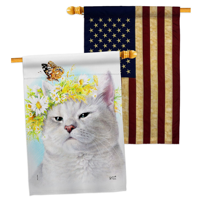 Drapeau de maison en polyester à 2 côtés 40 x 28 po