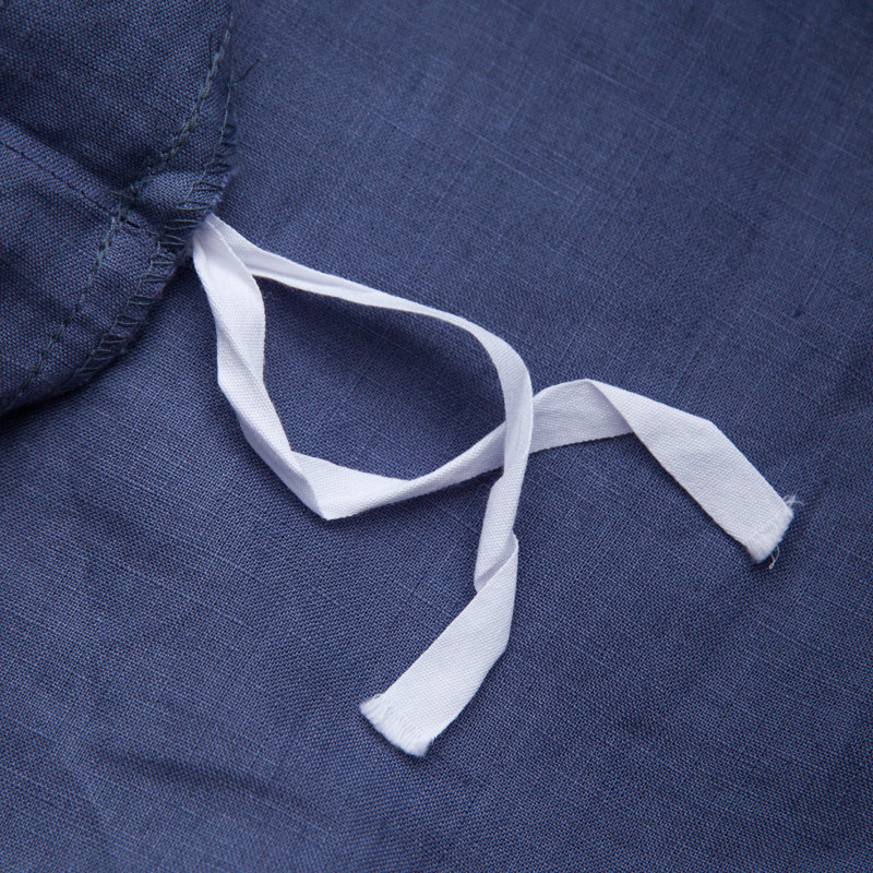 Duvet Cover Set-Button Loop, Queen Duvet Cover + 2 Standard Shams, Classic Blue