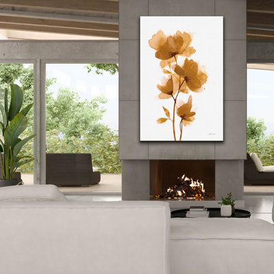 Art mural sur toile Epic Graffiti «Golden Blooms 1» par Yvette St. Amant