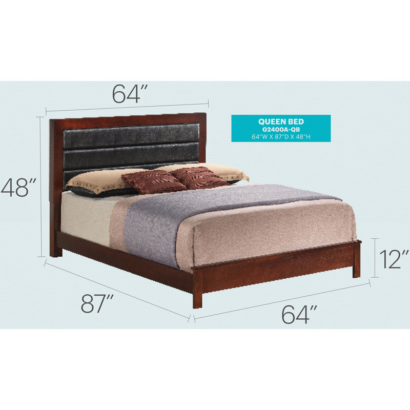 Elegant Transitional Queen Bed In Cherry