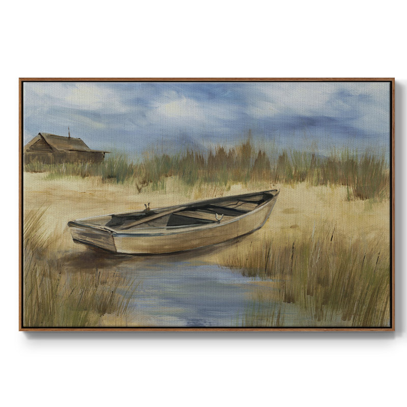 Fisherman's Friend - Reproduction sur toile avec cadre flottant, H 27 po x l 41 po x P 2 po, Noyer