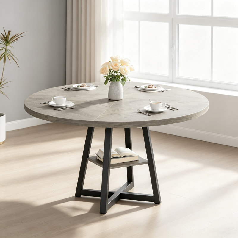 120 cm W Console Table, 87.5cm H x 120cm W x 120cm D, Gray, Gray