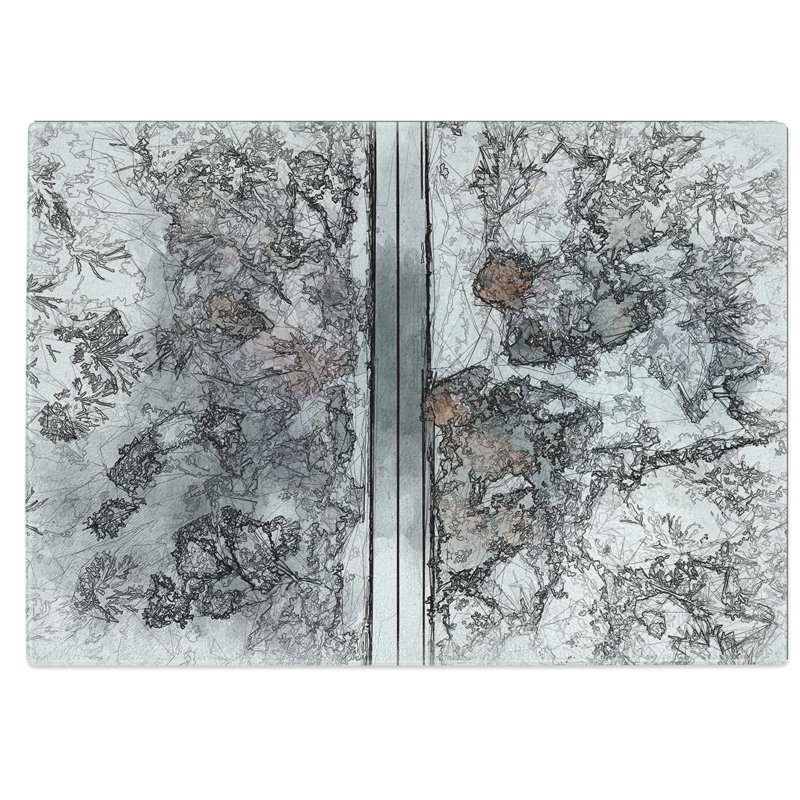 Tempered Glass Dividing the Forest Chopping Board, 39 cm W x 28.5 cm L