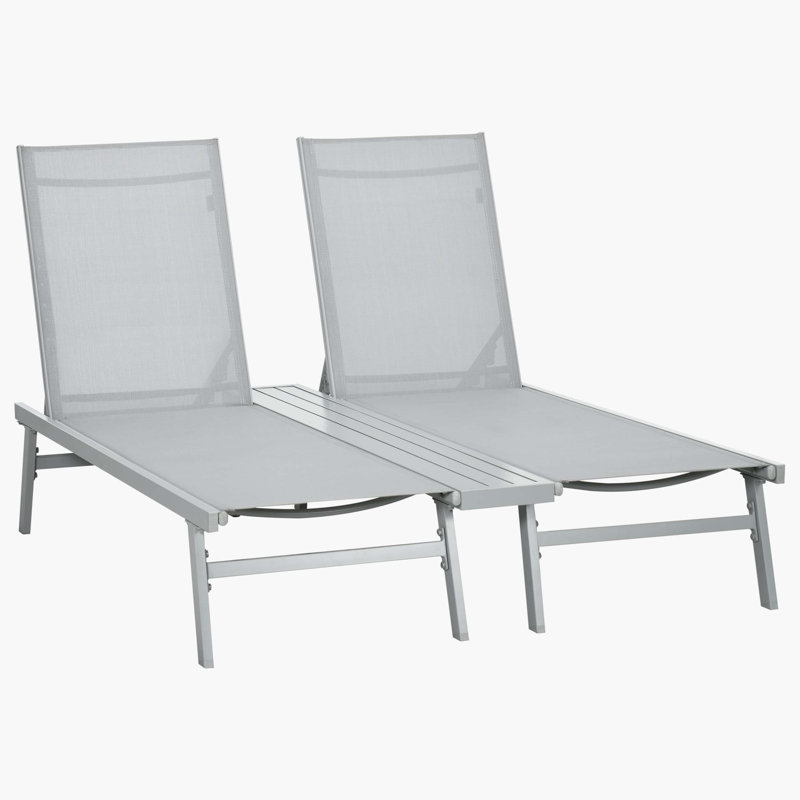 Double chaise longue inclinable 62,25 po Idolina