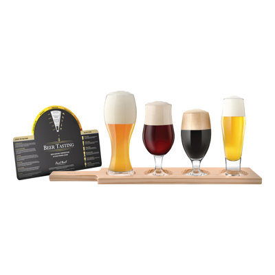 6 Piece Glass Assorted Beer Glass Set