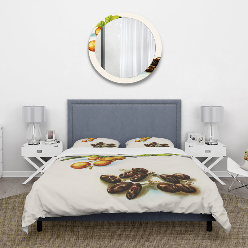 Ensemble de housse de couette Farmhouse Vintage Fruits IV - microfibre de polyester