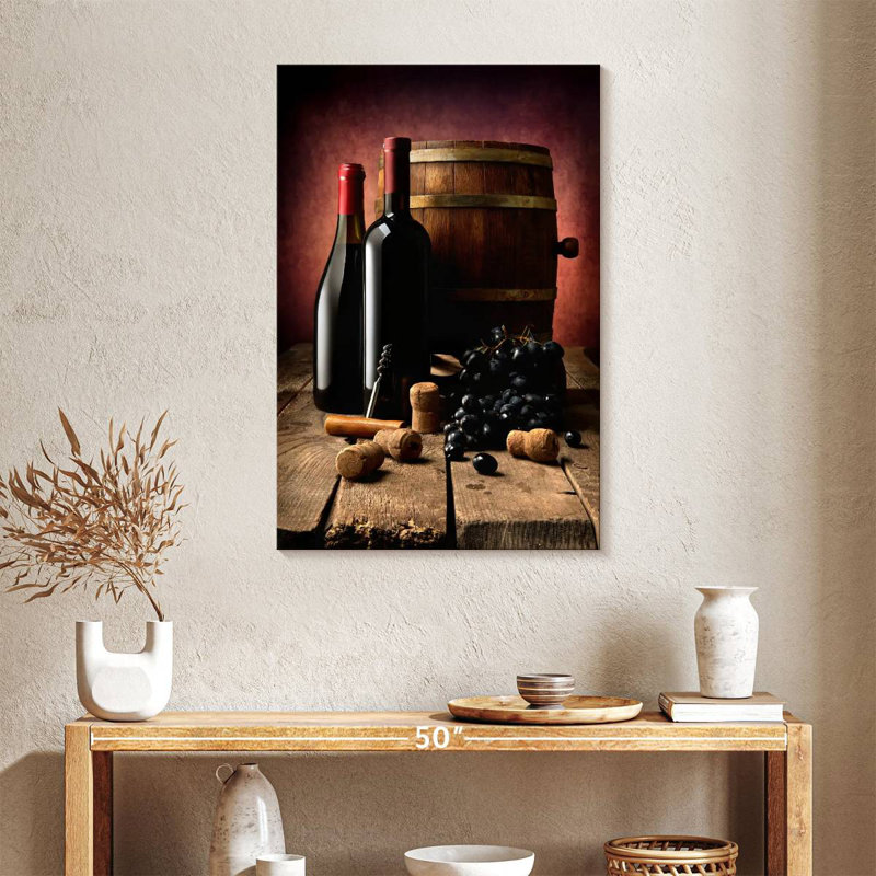 Yarlin Dark Wine Bottles, 24" H x 16" W