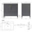 Meuble-lavabo simple 35,4 po avec dessus Hyle-268632390