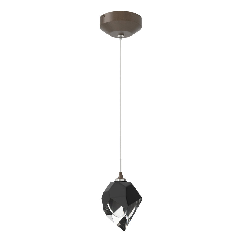 Chrysalis 1 - Light Single Geometric Pendant, Black, Bronze