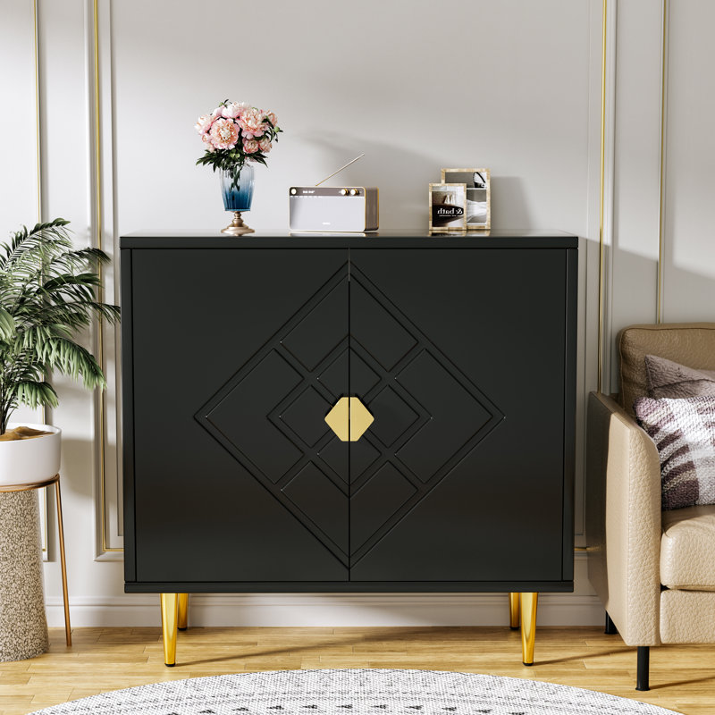 Modern Accent Cabinet, Black