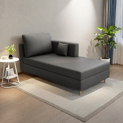 Modern minimalist faux leather recliner