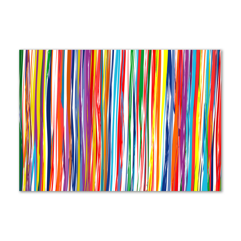 Colored stripes 1 Piece Wrapped Canvas Wall Art