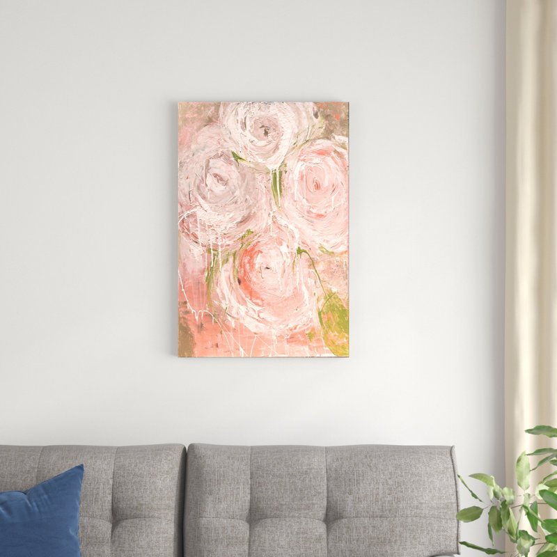 Rose rétro, H 30 po x l 20 po x P 1,25 po