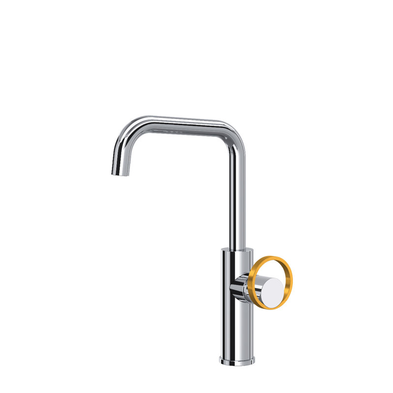 Eclissi™ Bar/Food Prep Kitchen Faucet with U-Spout and Handle, Polished Chrome/Satin Gold