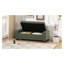Banc de rangement avec repose-pieds 50 po en tissu texturé avec repose-pieds et rangement dissimulé